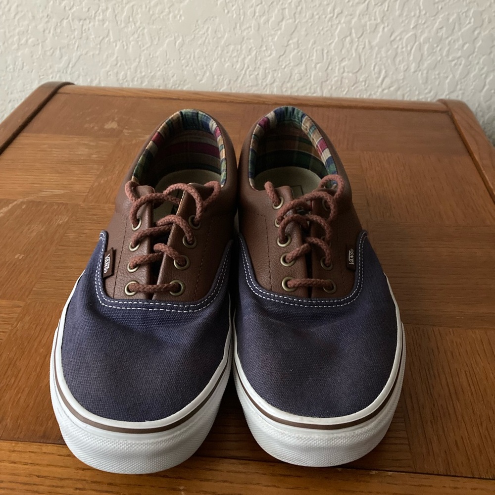 Vans Brown & Blue Casual Sneakers, mens 10.5 - Picture 2 of 5